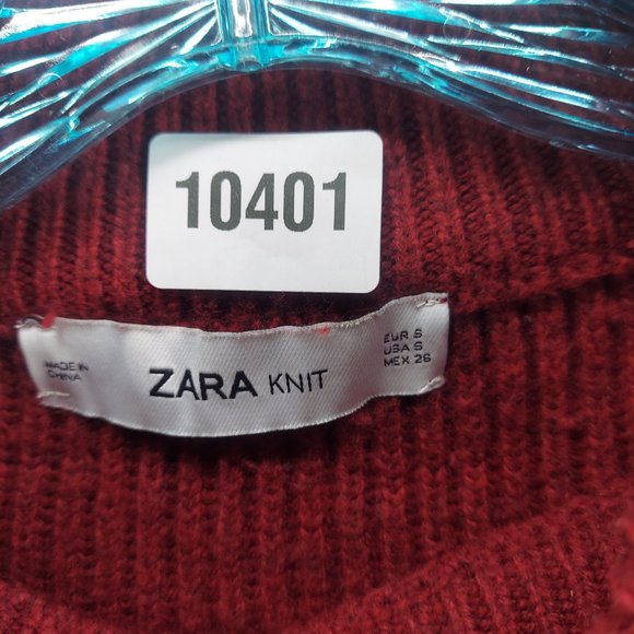 Zara knit Ribbed knit sweater size small balloon sleeve - Picture 3 of 8